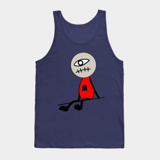 One Eye Monster Zombie Doll Sitting Meme Lolol Meiruko Tank Top